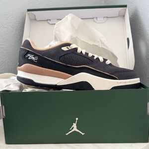 Women’s Jordan Flight Court Black and Cream Sneakers